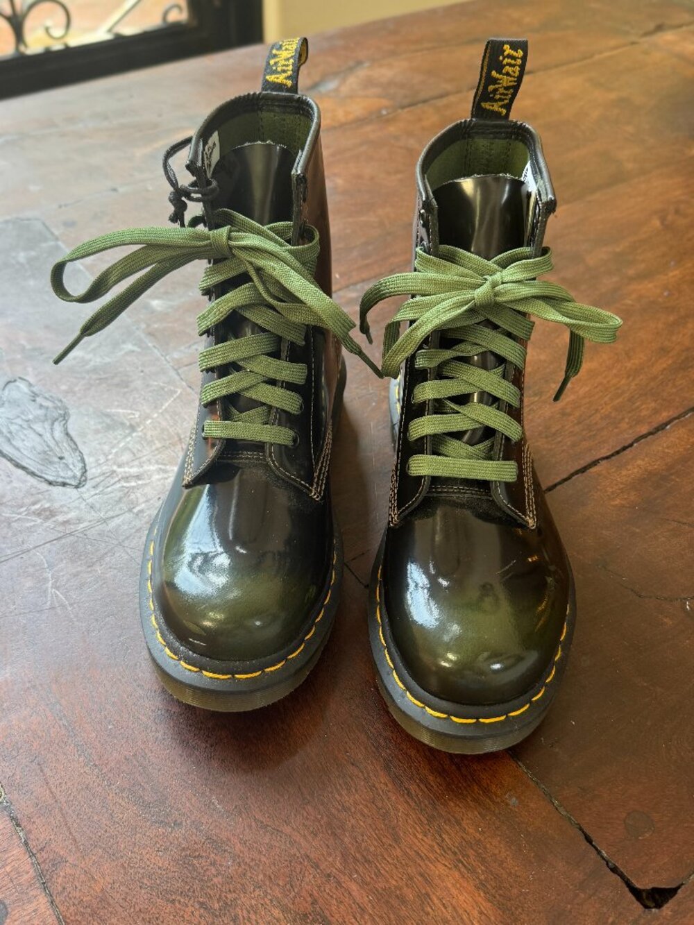 Dr. Martens x The Clash 1460 Boots Black Patent Leather Sz US Mens 7/Women’s 9